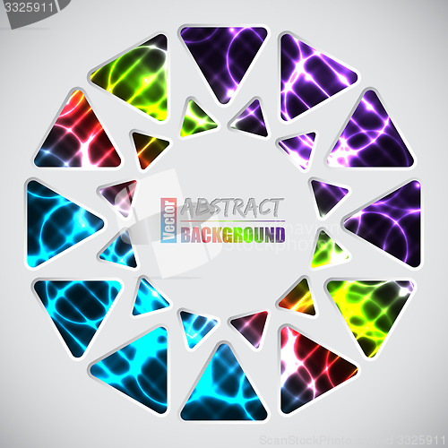 Image of Abstract background with triangles and plasma background