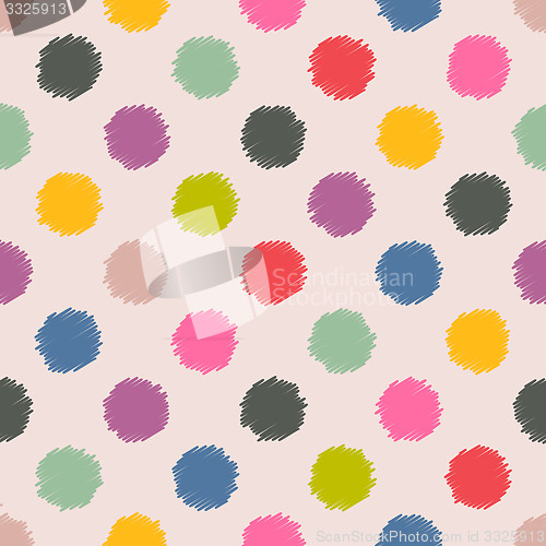 Image of Scribbled spots color pattern background