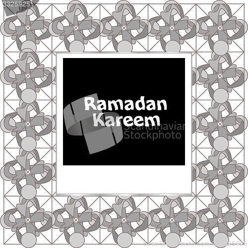 Image of Ramadan kareem on old photo frame