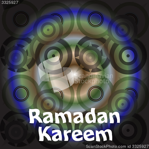 Image of Calligraphy of Arabic text of Ramadan Kareem for the celebration of Muslim community festival.
