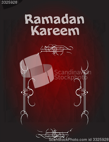 Image of The sultan of eleven months Ramadan greeting card. Holy month of muslim community 
