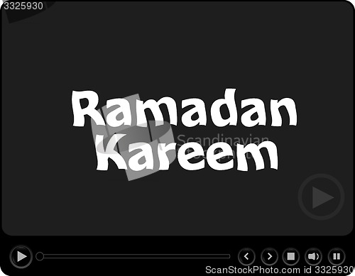 Image of media player with ramadan kareem word on it
