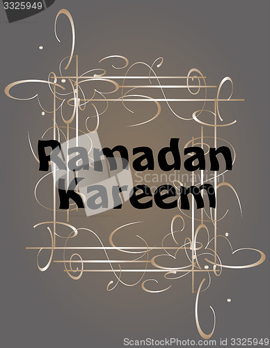 Image of Ramadan Kareem. lettering composition of muslim holy month.