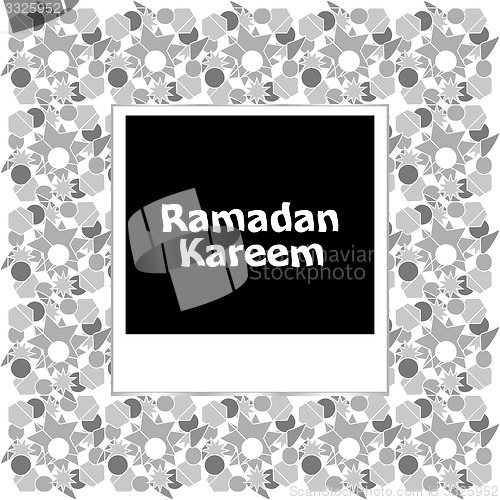 Image of Ramadan kareem on old photo frame