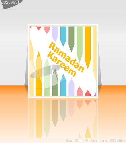 Image of Ramadan Kareem. lettering composition of muslim holy month.