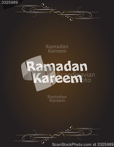 Image of Ramadan Kareem. lettering composition of muslim holy month.