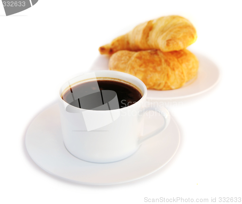 Image of Coffee and croissants