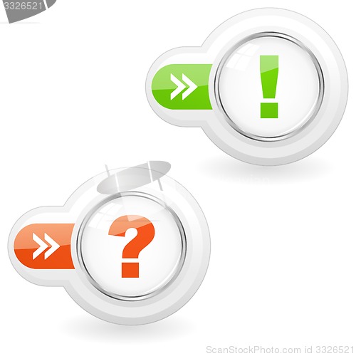 Image of Exclamation and question icon set.
