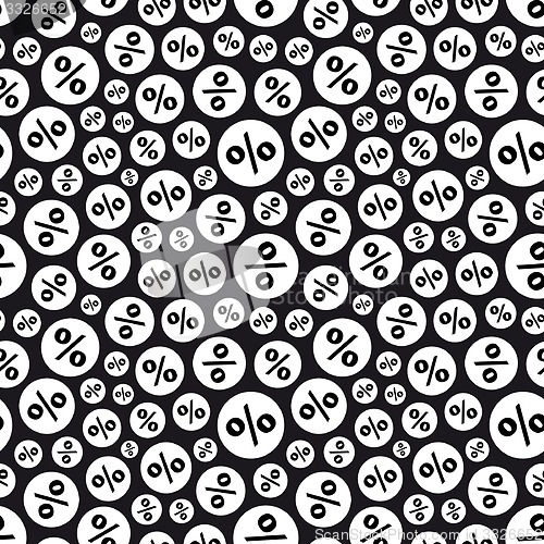 Image of Percents. Seamless pattern.