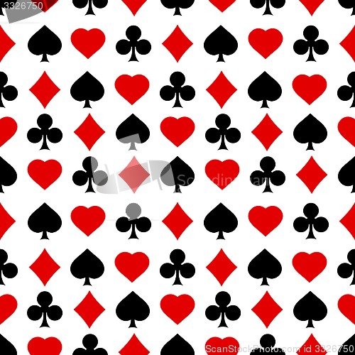 Image of Card suits. Seamless pattern.