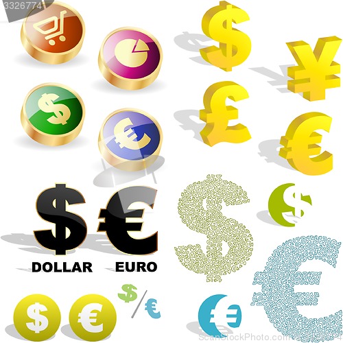 Image of Dollar and euro icon.