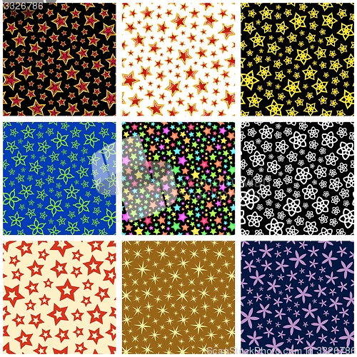 Image of Stars. Seamless pattern.