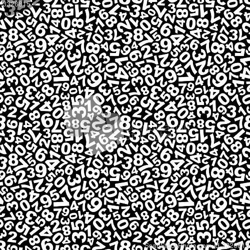 Image of Numbers. Seamless pattern.