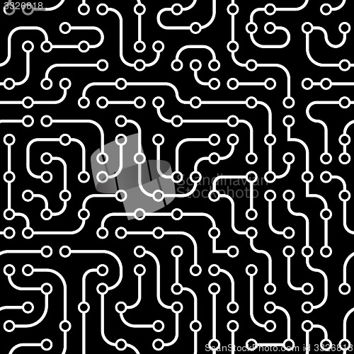 Image of Electronic circuit board. Seamless pattern.