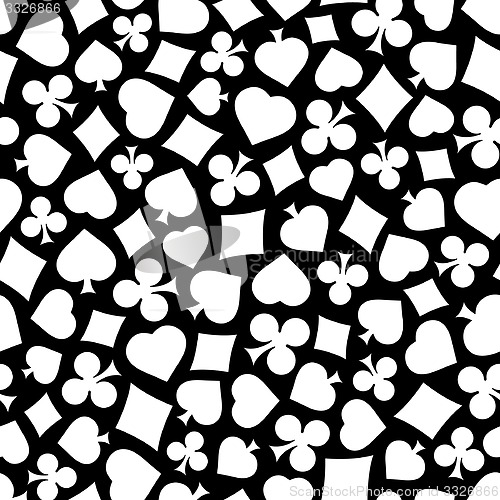 Image of Card suits. Seamless pattern.