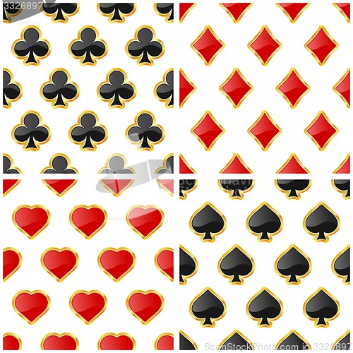 Image of Card suits. Seamless pattern.