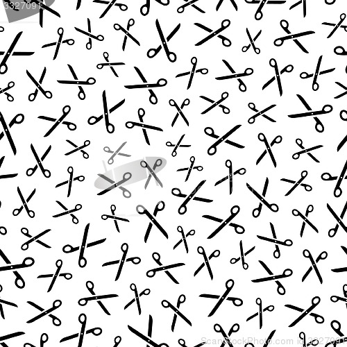 Image of Scissors. Seamless pattern.