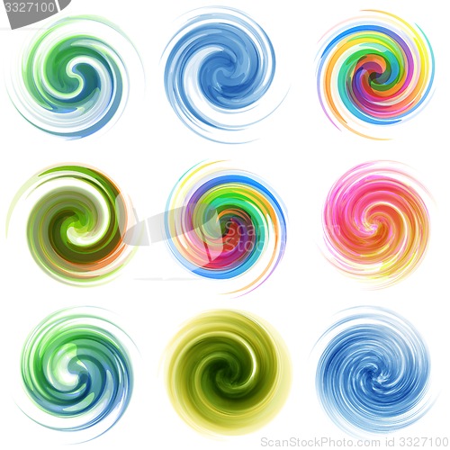Image of Colorful abstract icon set.
