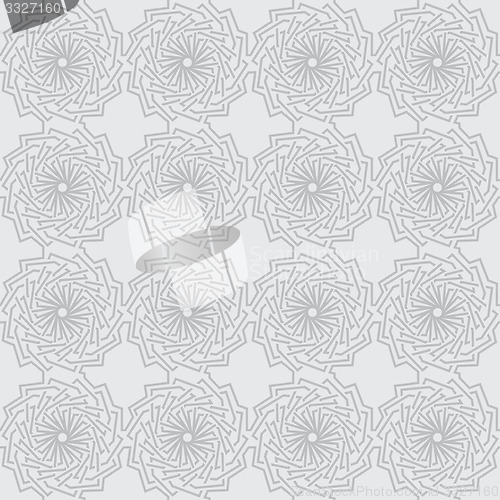 Image of vector seamless gray background with ornament