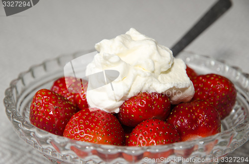 Image of Fresh strawberries dessert