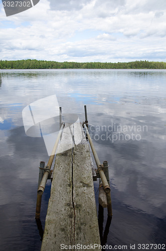 Image of Weathered plank pier