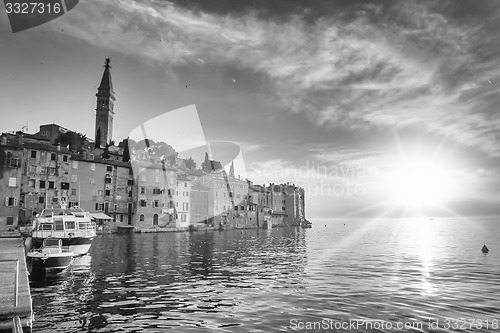 Image of Sunset in Rovinj bw