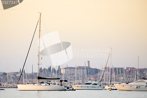Image of Sailboats in Rovinj harbour