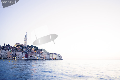 Image of Town of Rovinj at sunset