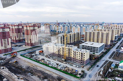 Image of Construction site of residential house. Tyumen. Russia