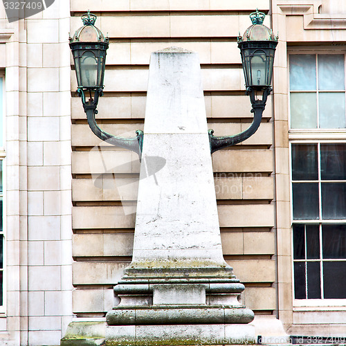 Image of old windon in england london street lamp