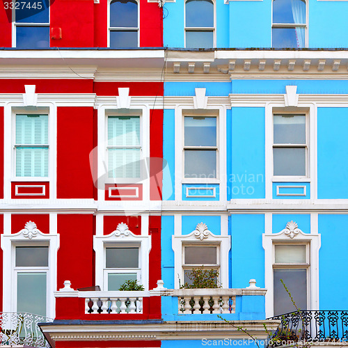 Image of notting hill  area  in london england old suburban and antique  