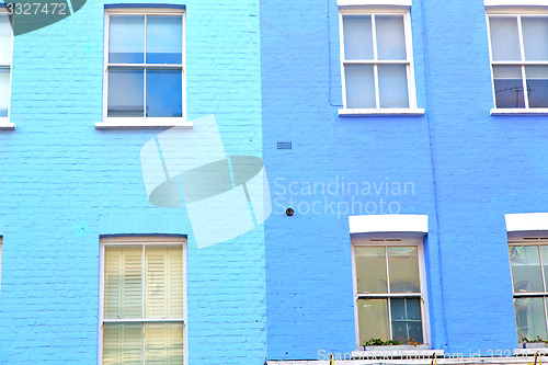 Image of notting hill in london old suburban    wall door 