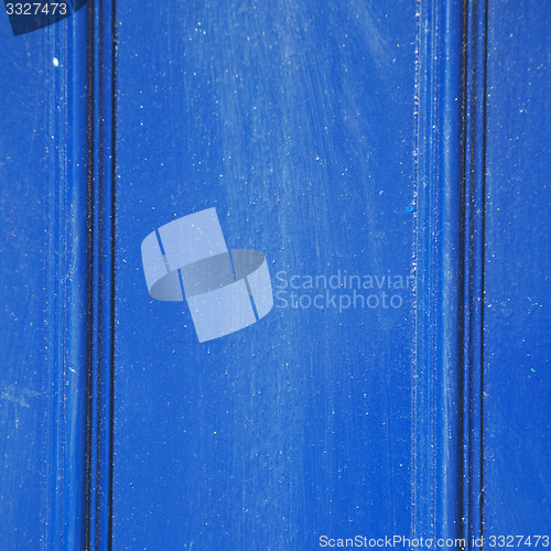 Image of blue abstract metal in englan london railing steel and backgroun