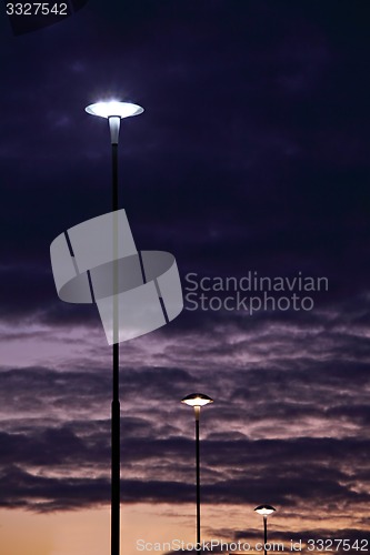 Image of Lamps at night