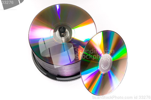 Image of Stack of generic DVD recordables