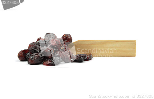 Image of Dried cranberries at plate