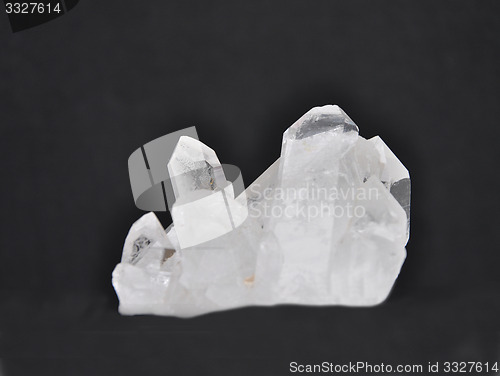 Image of Rock crystal on black