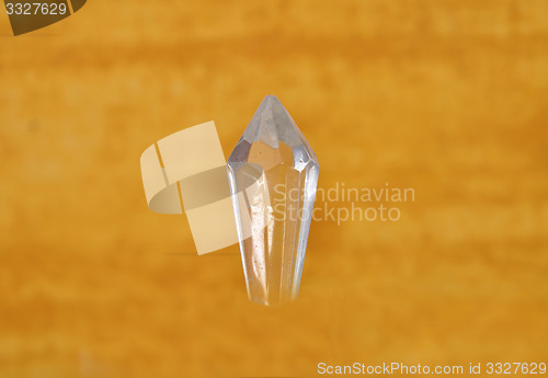 Image of Glass crystal on blue