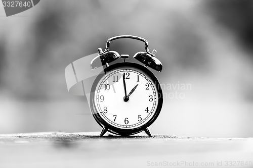 Image of Vintage background with retro alarm clock