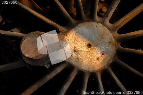 Image of Industrial worn metal closeup photo