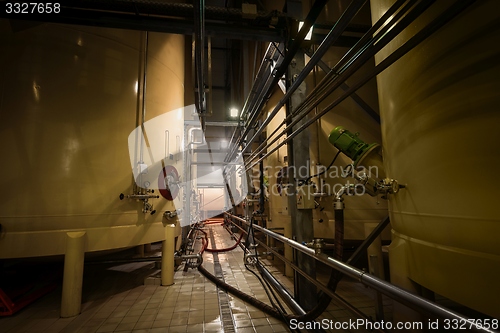 Image of Industrial interior with welded silos