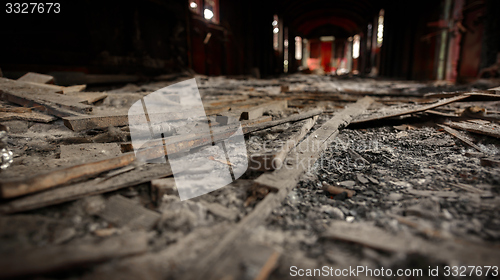 Image of Messy vehicle interior of a train carriage