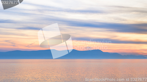 Image of Scenic view of a small island