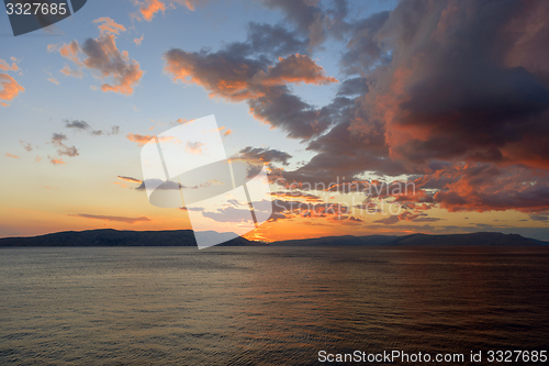 Image of Scenic view of a small island