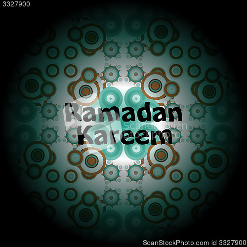 Image of Islamic greeting arabic text for holy month Ramadan Kareem