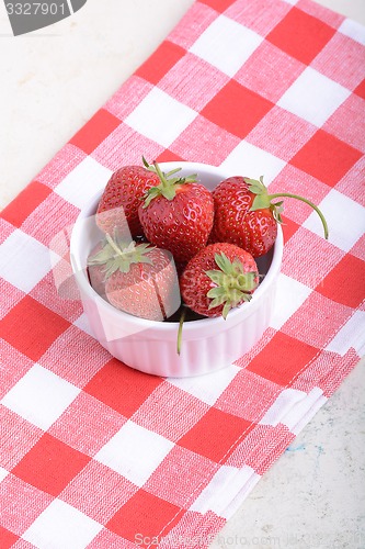 Image of Fresh ripe perfect strawberry - health food 