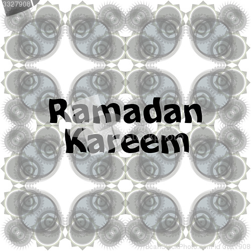 Image of Calligraphy of Arabic text of Ramadan Kareem for the celebration of Muslim community festival.