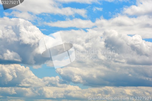 Image of clouds in the blue sky
