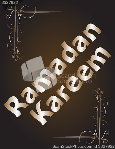 Image of Ramadan Kareem. lettering composition of muslim holy month.