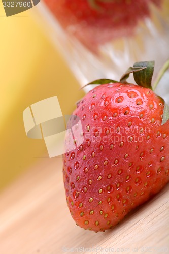 Image of healthy strawberry with fruits